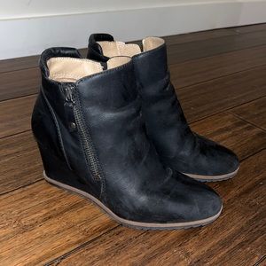 Black booties. WEATHERPROOF